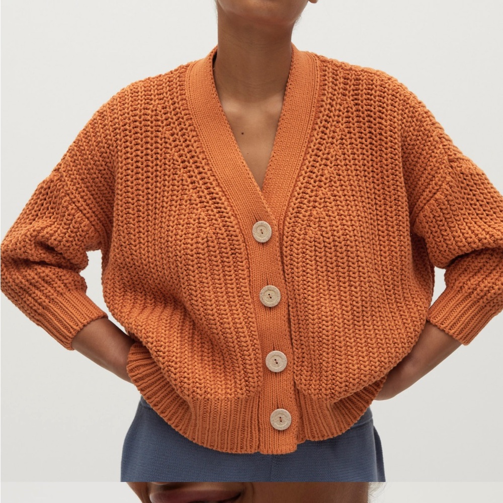 babaa Cardigan no18 in persimmon